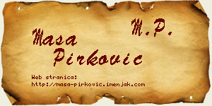 Maša Pirković vizit kartica